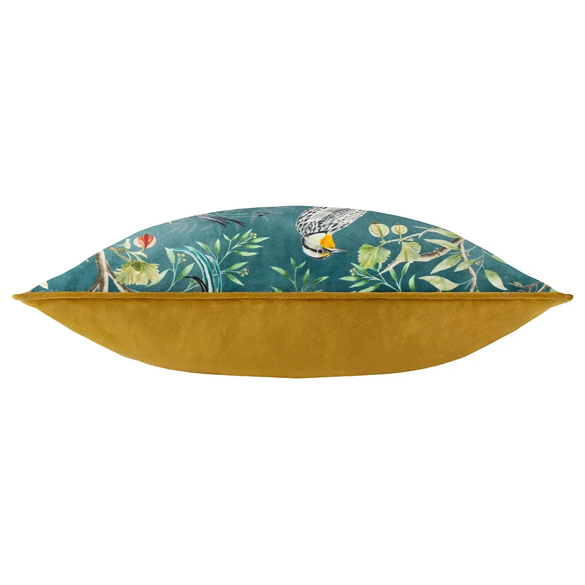 Paoletti Slate Blue Chinoiserie Indoor Cushion Velvet Decor-Furniture Kingdom